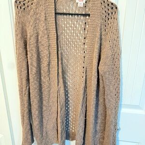 Mossimo Supply Co Tan Cable Knit Cardigan Sweater